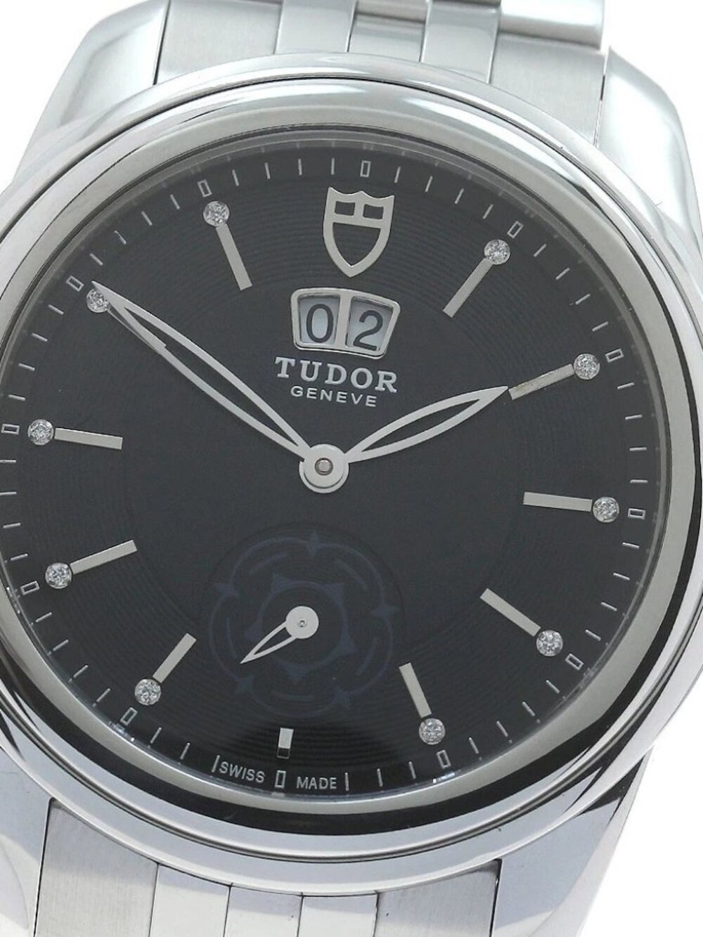 TUDOR Glamour 57000 Double date Silver Dial Automatic Men's Watch_871708